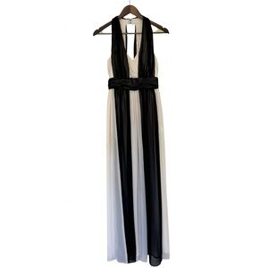Max & cleo white/black evening dress